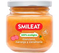 Smileat Tarrito Ecológico de Manzana Naranja y Zanahoria 130 g