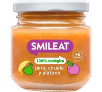 Smileat Tarrito Ecológico de Pera Ciruela y Plátano 130 g