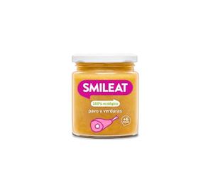 Smileat - Tarrito infantil de Pavo y Verduras - para Peques +6 Meses - Sin Azúcar ni Sal Añadido - Materia Prima de Calidad. Textura Suave y Fácil de Comer - 230g