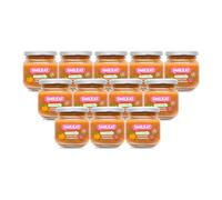 Smileat Tarritos de Melocotón y Frambuesa, Pack de 12 x 130 g, 6+ Meses | Textura suave y homogénea, elaborada con una combinación de dos frutas y lista para tomar