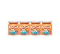 Smileat - Tarritos Ecológicos CA-CHI-TOS de Estrellitas con Tomate, con Trocitos e Ingredientes Reales, para Bebés desde los 10 Meses, Sin Gluten - Pack de 4 x 230 g - 920g