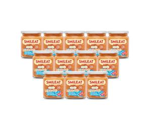 Smileat - Tarritos Ecológicos CA-CHI-TOS de Estrellitas con Tomate, con Trocitos e Ingredientes Reales, para Bebés desde los 10 Meses, Sin Gluten - Pack de 12 x 230 g - 2760 g