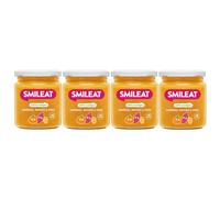 Smileat Tarritos Ecológicos de Calabaza, Boniato y Maíz, Pack 4 x 220 g | Sin sal añadida; sin gluten, leche ni huevo. Con 66,5 % de verduras y AOVE, recomendados desde los 6 meses
