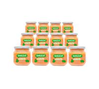 Smileat - Tarritos Ecológicos de Frutas, Ingredientes Naturales, para Bebés desde 4 Meses, Sano y Saludable, sin Gluten, Sabor a Pera y Manzana - Pack de 12 Tarros x 130 g = 1560 g