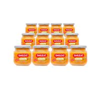 Smileat - Tarritos Ecológicos de Frutas, Ingredientes Reales, para Bebés desde 4 Meses, sin Gluten, Sabor Manzana, Naranja y Zanahoria - Pack de 12 x 130 g = 1560 g