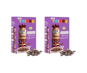 Smileat TRIBOO | Cereales Ecológicos e Integrales para Niños | Sabor a Cacao | Hechos con Ingredientes 100% Naturales | Sano y Saludable | Merienda Sana | 300g (Paquete de 2)