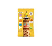 Smileat - TRIBOO Snacks de Fruta sabor Plátano y Manzana - Aperitivo para Niños - Alternativa a Gominolas y Chuches - Ideal para el Cole y Meriendas - 25gr