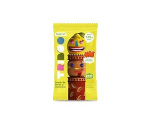 Smileat TRIBOO Snacks de Limón y Manzana, 25 g | Bocaditos de fruta con textura firme y formas divertidas, en una bolsa individual fácil de llevar