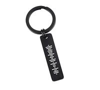 Smilelab Llavero Metálico Personalizado con Canción Spotify, Llavero Original de Acero Inoxidable para Hombre y Mujer con Código Escaneable Grabado Láser, Regalos Personalizados Enemorados Originales