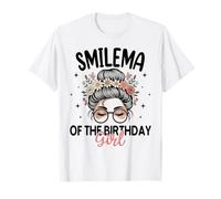 SMILEMA of The Birthday Girl Messy Bun - Gafas de Sol Florales Camiseta