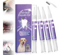 Smilepaws Dog Toothbrush, Whitening Smilepawsfor Dogs Teeth Tartar Control, Remove The Unpleasant Smell Smilepaws Oral Repair Gel For Cats And Dogs (4PCS)