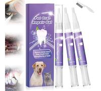 Smilepaws Dog Toothbrush, Whitening Smilepawsfor Dogs Teeth Tartar Control, Remove The Unpleasant Smell Smilepaws Oral Repair Gel For Cats And Dogs (3PCS)