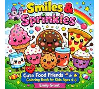 Smiles & Sprinkles: Cute Food Friends Coloring Book for Kids Ages 4-8: 50 Fun & Silly Food Characters to Color for Kids Ages 4-8