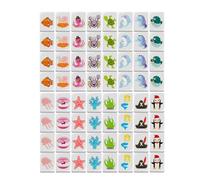 Smileshiney Juego De Mahjong con Dibujos | 65 Azulejos con Patrón De Bandera, Set con 144 Piedras | para Viaje Familiar Game Chino