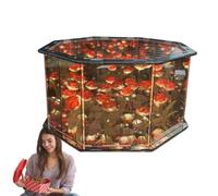 Smileshiney Luces de flores para dormitorio, luces LED de cubo de música floral | Caja de música LED hecha a mano, lámpara de escritorio de flores artificiales para artes y manualidades para mesita de