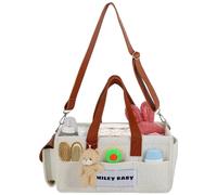 SMILEY BABY - Bolsa de pañales para bebé, cesta de almacenamiento para pañales, organizador de pañales para guardería, regalo para bebé, organizador grande para bebés esenciales para niños/niñas,