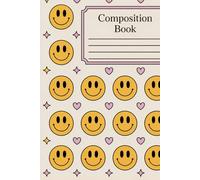 Smiley Faces Aesthetic Preppy Composition Notebook: 120 Pages Composition Book, with Linework Cover Design, designed for Drawing, School Notes, Ideas, ... Linework Cover Design, designed for Drawin