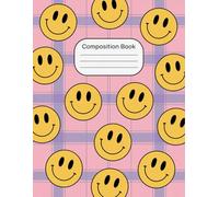 Smiley Faces Aesthetic Preppy Composition Notebook: 120 Pages Composition Book, with Pastelcartoon Cover Design, designed for Drawing, School Notes, ... Book, with Pastelcartoon Cover Design, desi