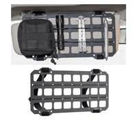 smilfuy Panel rígido MOLLE para vehículo, organizador táctico para visera solar de automóvil, funda de herramientas EDC, soporte de almacenamiento para equipo de camión, estante de almacenamiento