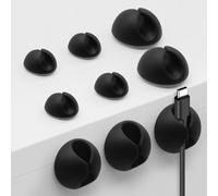 SmiLife Pinzas para Cables Negro 9 Piezas, Organizador de Cables, Varios Tamaños