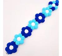 Smiling Cheese Fashion Soft Pet Dog Cats Flower Necklace Decoration Collar for Dogs Cats Puppy Kitty Decoration (DarkLightBlue Large)