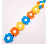 Smiling Cheese Fashion Soft Pet Dog Cats Flower Necklace Decoration Collar for Dogs Cats Puppy Kitty Decoration (Yellow Orange Blue Large)