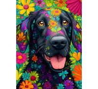Smiling Dog 3000 Piece Jigsaw Puzzles for Adults, Colourful, Challenging & Brainteasing Adult Puzzles 3000 Pieces Daisy, Fun jigsaws for The Whole Family 48x32 Inch