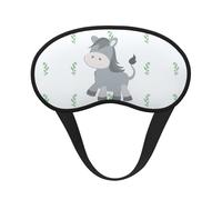 Smiling Donkey - Máscara de dormir satinada con borde negro para una comodidad óptima y bloqueo de la luz