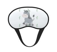 Smiling Donkey - Máscara opaca para dormir, poliéster suave, antiluz, elegante, adecuada para hombres y mujeres, para el trabajo diario y viajes al aire libre.