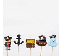 Smiling Faces Velas de Pastel de cumpleaños Fiesta Pirata