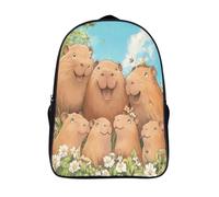 Smiling Happy Capybaras Mochila Infantil,Mochila Escolar Para Niños Mochila Escolar De Dibujos Animados En 3D Mochilas Escolares Anime Mochila 3D Estampado Mochila Bolsa De Viaje Para Niños Y Niñas 40