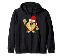 Smiling Lemon Guy con Sombrero de Papá Noel de Navidad Sudadera con Capucha