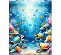 Smiling Sea Friends Notebook: Cute Pastel Ocean Animals & Coral Reef - Fun Graph Paper Book for Kids: Adorable underwater friends in a soothing pastel setting - for writing, doodling, or planning