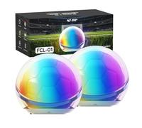 Smiling Shark FCL-01 Luz Nocturna, Super Brillante 6 Modos RGB Mini Luz de Fiesta Ultracompacta en Forma de Balón de Fútbol Portátil Recargable Lámpara de Camping para Ver el Partido Fiestas Exterior