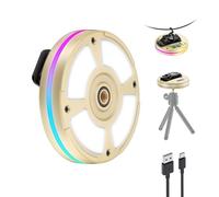 Smiling Shark Lámpara de Camping CL01, Luz de Camping RGB LED Portátil Recargable con Magnetic & Clip & Rosca de 1/4 de Pulgada y Gancho, Iluminación Tricolor para Camping Emergencias Mochila (Caqui)