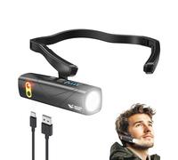 Smiling Shark Linterna Frontal Recargable, 2025 Nueva Lámpara Frontal LED Montado en la Oreja 1000 Lumen Con Sensor de Movimiento y 5 Modos de Luz Blanco y Rojo Headlamp para Adultos Camping Running