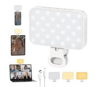 Smiling Shark Luz Selfie, Luz Movil Portatil para Selfies Recargable Compacta y Ultra-Ligera con 3 Temperaturas de Color y 10 Niveles de Brillo Luz para Videos para Tableta Computadora TikTok Vlogs