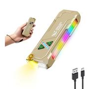Smiling Shark ML01 Linterna multifuncional, linterna LED recargable con base magnética, luz lateral principal con diseño de clip compacto RGB, carga USB de larga duración para camping, senderismo