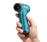 Smiling Shark Ventilador de Mano, JF01-EU Motor Brushless 130000RPM Ventilador Turbo Portátil, Velocidad Sin Escala Soplador de Polvo Eléctrico con Luz LED para Cooling/Limpieza/Camping/Exterior
