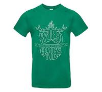 smilo & bron Camiseta unisex de algodón 100% con estampado "The Wild Ones", Kelly Green, XXL