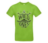 smilo & bron Camiseta unisex de algodón 100% con estampado "The Wild Ones", Orquídea verde, XXL