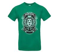 smilo & bron Camiseta unisex de algodón 100% estampada con el texto "Only The Strong", Kelly Green, XXL