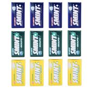 Smint Caramelos Sin Azúcar en Lata Metálica - 6 Sabores Diferentes en Packs (4 Menta, 4 Limón y 4 Eucalipto) - 12 Unidades