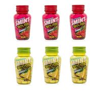 Smint Sours Pack de 6 Botes: 3 Limón y 3 Fresa, Caramelo Comprimido sin Azúcar - 6 Unidades de 49 gr. (Total 294 gr.)