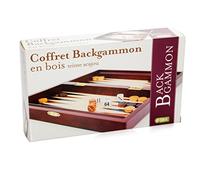 Smir- Coffret Backgammon en Bois-Teinte Acajou Caja Madera-Tinte Caoba, Color, Beige, marrón, Large (529010)