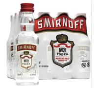 Smirnoff Red No. 21 Vodka Premium Triple Destilado Alkohol 37,5% 50ml