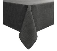 smiry Mantel con aspecto de lino, lavable, efecto loto, cuadrado, 80 x 80 cm, impermeable, antimanchas, color gris oscuro