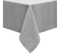 smiry Mantel con aspecto de lino, lavable, efecto loto, rectangular, 140 x 220 cm, impermeable, antimanchas, color gris claro