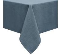 smiry Mantel efecto lino, lavable, efecto loto, rectangular, 100 x 140 cm, impermeable, repelente de manchas, azul