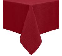 Smiry Mantel navideño lavable, rectangular, efecto loto, impermeable, de 140 x 180 cm, con efecto lino, para decoraciones de mesa, de color rojo